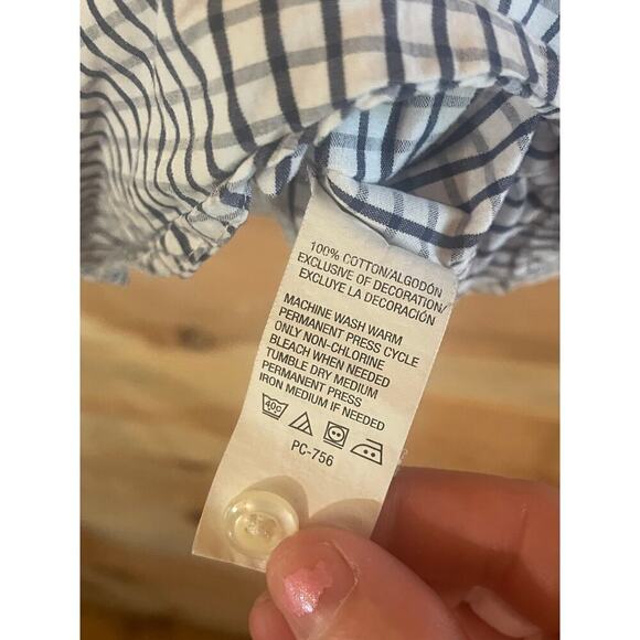 Izod Men's Plaid Button Down Long Sleeve Shirt. Blue/White. Size XXL - Picture 4 of 7